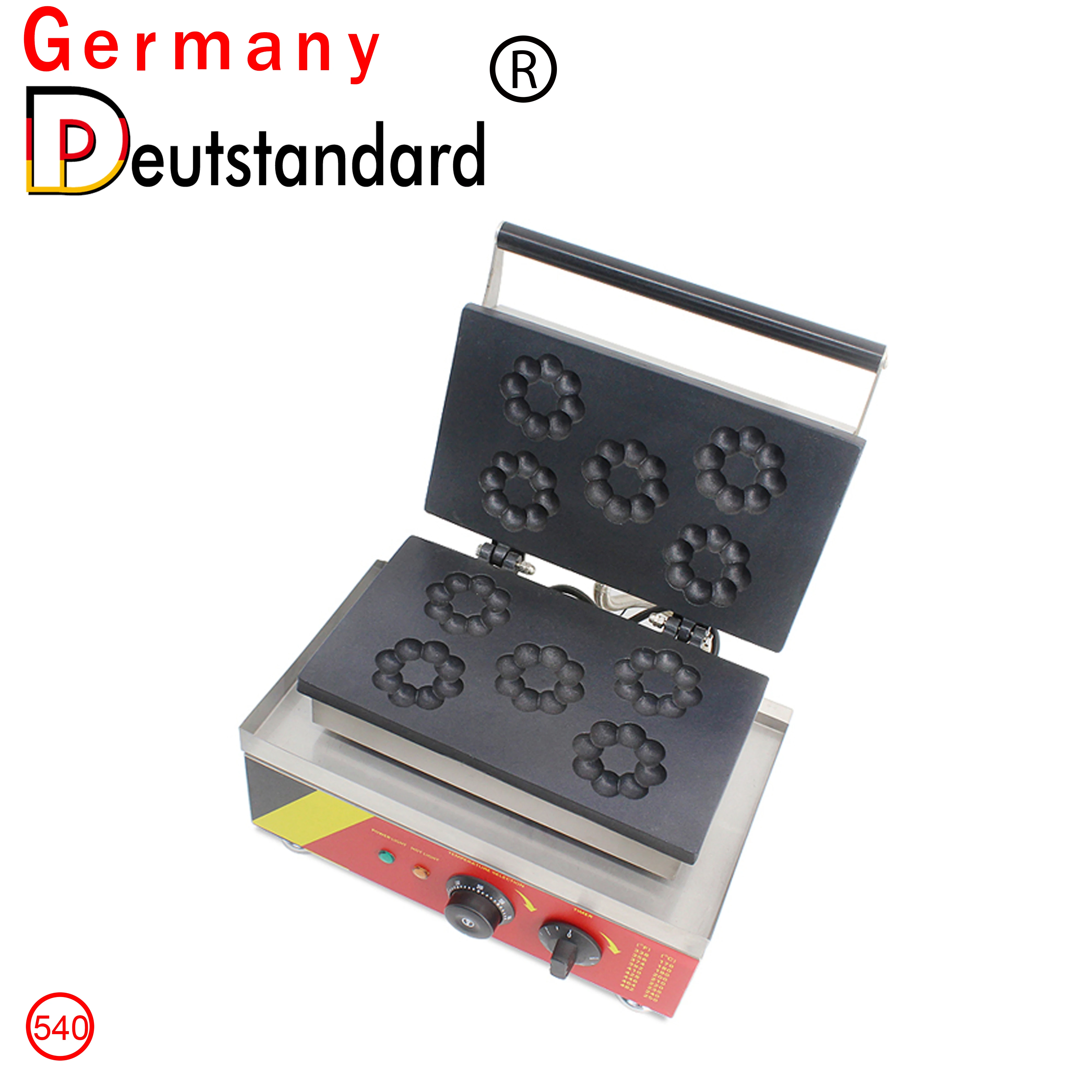 Германия deutstandard NP-540 Электрический 5 Моти машина пончики коммерческий 9 лунок с антипригарным покрытием Мини нержавеющая сталь для пончиков