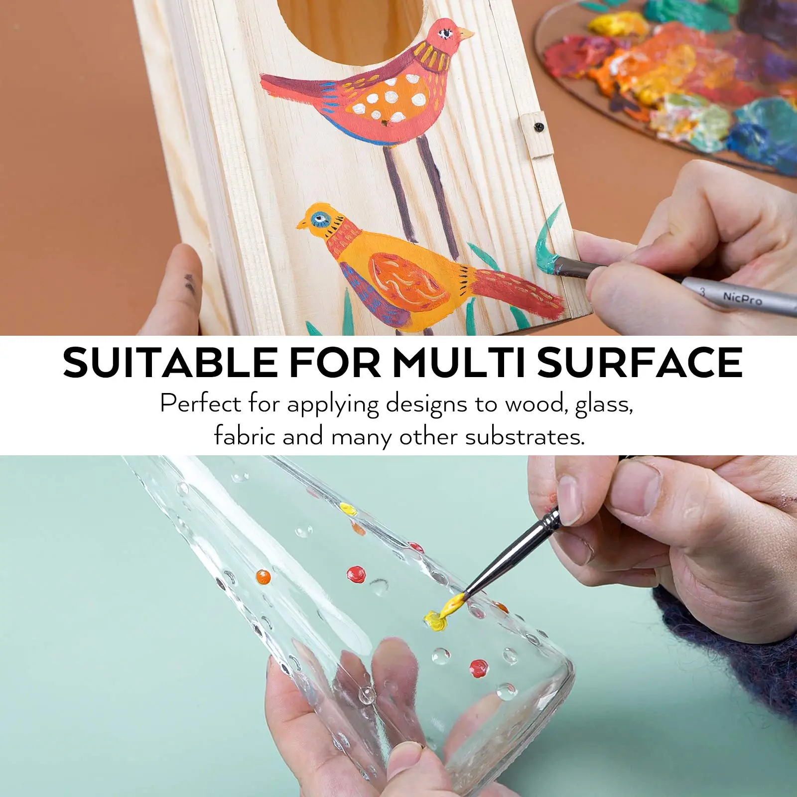 Quality 500ml Bottle Packaging Professional Acrylic Colour Artist Painting Set