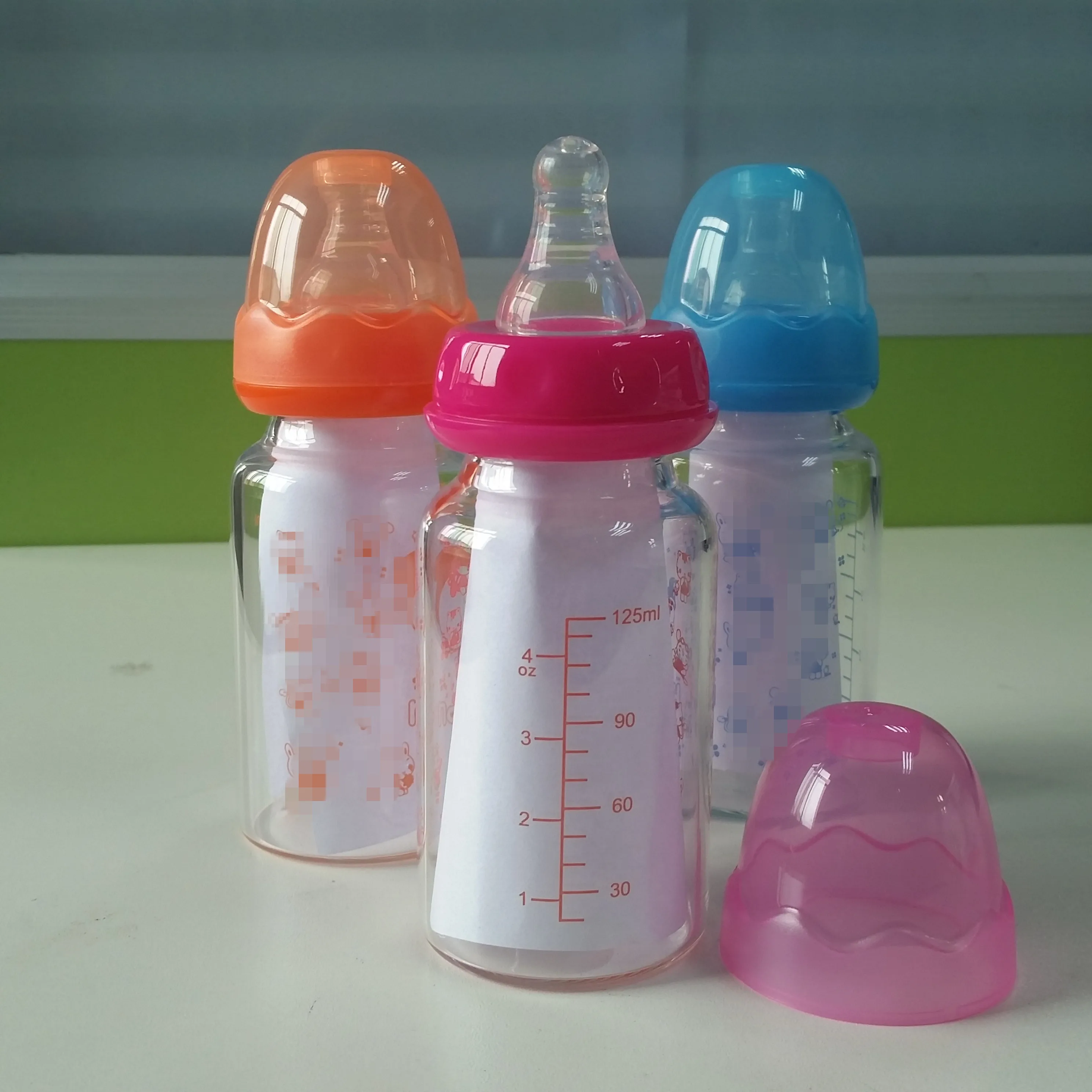 Healthy borosilicone glass milk bottle mamaderia vidiro biberon glass feeding bottle for newborn