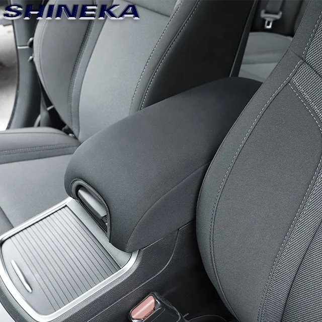 Black Car Interior Accessories Center Control Armrest Box Cover Trim for Dodge Charger 2015+