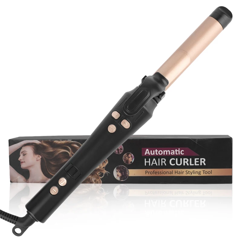 Professional classic deep wave ceramic hair curler design rotating hair curling iron OEM Hot Sale Wholesale Curling Stick