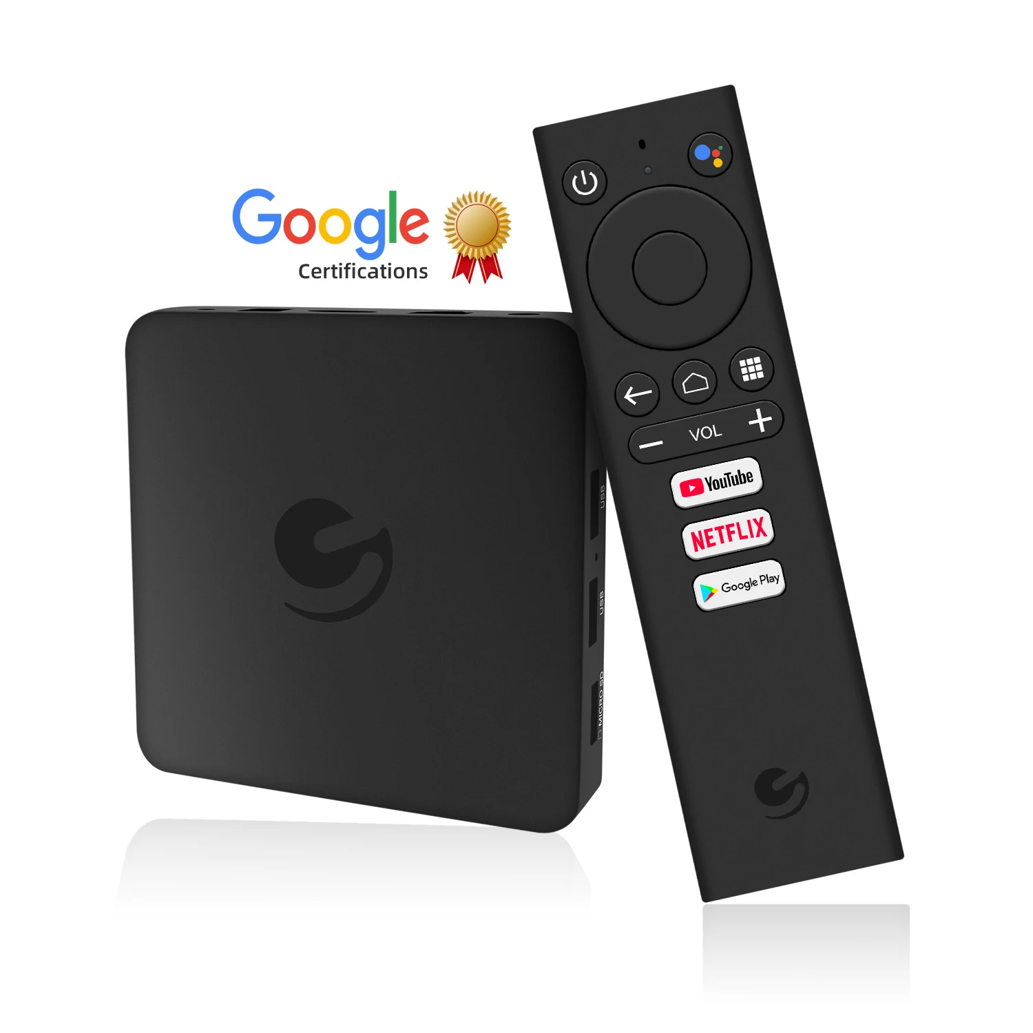 Оптовая продажа 4k UHD 2g + 8g Android Tv Box Ematic En1015k Google сертифицированная