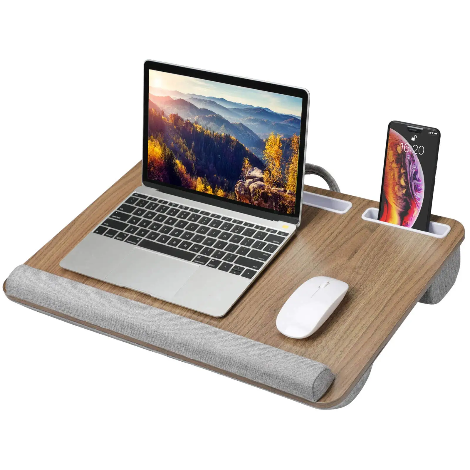 Portable office custom modern bamboo wholesale price wooden folding luxury laptop table