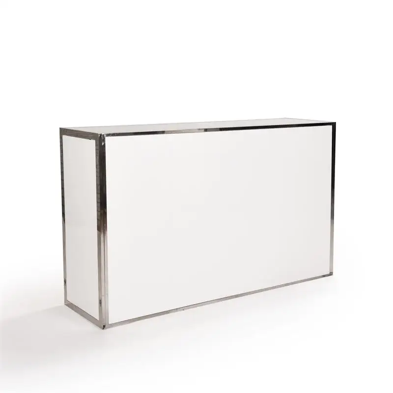 silver and gold stainless steel with acrylic high bar caibnet XYN6810