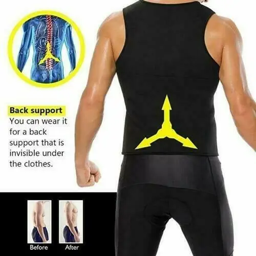 Неопреновый жилет для похудения, костюмы для сауны, тренировочная Мужская одежда для похудения и потери веса, мужские Шейперы для живота