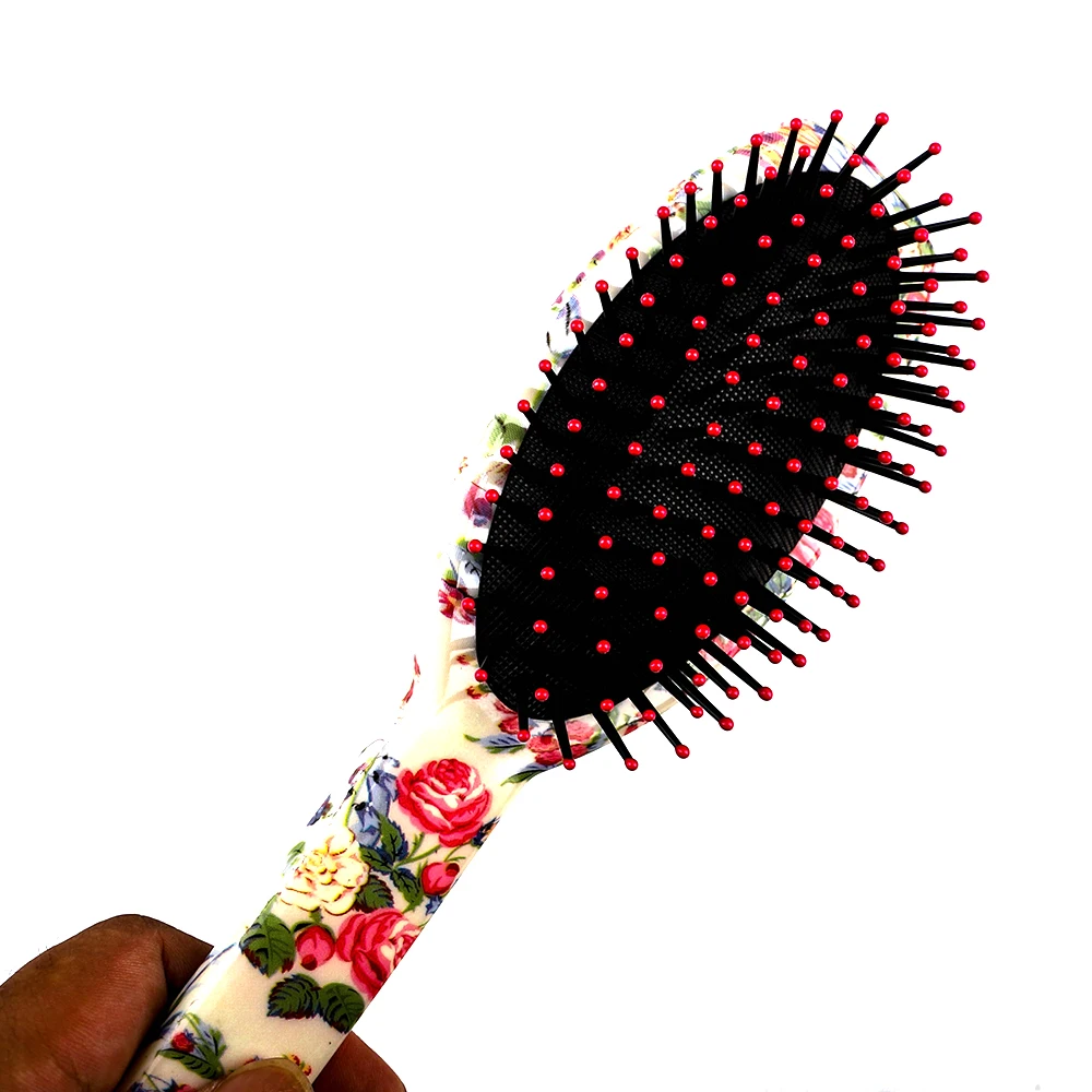 Water transfer Printing ABS Paddle Air Cushion Hair Brush 2384 Manufacture Supplier Custom