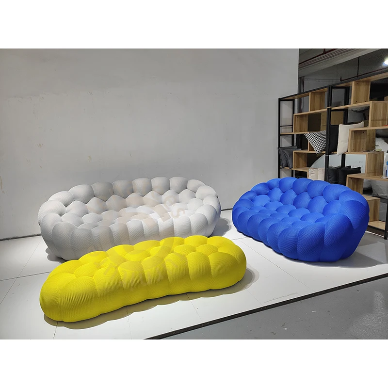 Creative Honeycomb Bubble Mesh Fabric Sofa Living Room Fully Packed Soft Bag Lazy Holiday Leisure Sofa