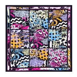Custom Print Silk Scarves Luxury Custom Printing Design 100% Mulberry Silk Scarf 90*90 Silk Scarf for Women