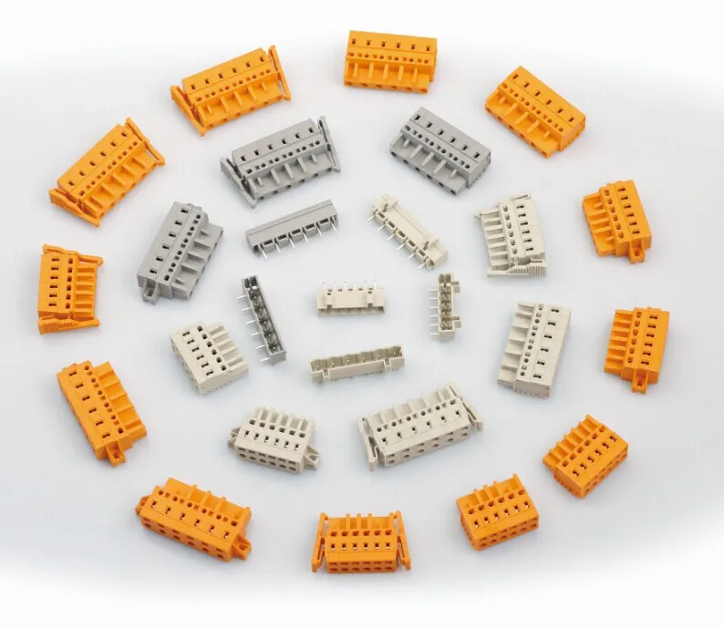 WANJIE High Rated voltage and Current WJ241R-3.5/5.0 spring terminal block