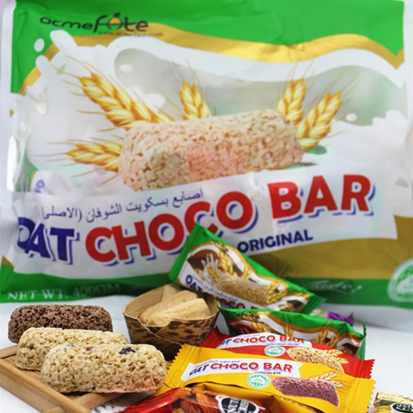 Halal grain biscuit oat chocolate bar oatmeal chocolate oat milk chocolate home daily party snacks with high fibre