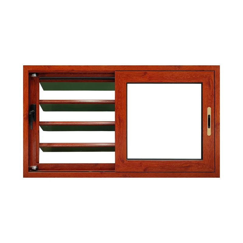 5mm Frosted Glass Louver Shutter Luxury Morden High Quality Aluminum Frame Glass Aluminum Louver With Mosquito Net