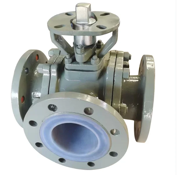 PTFE/PFA облицованный разделенный корпус фланец типа литой стальной плавающий шаровой клапан