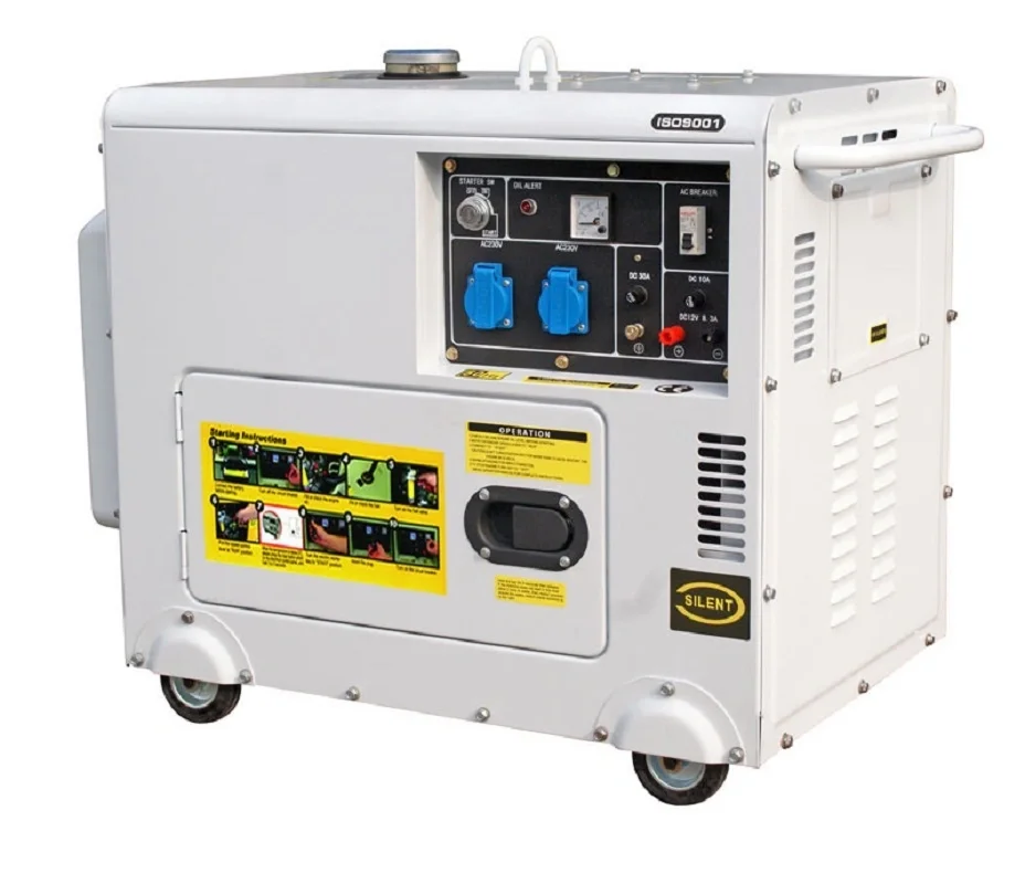 2024 Hot Sale 5.5KW 6KVA 8KW 10KW China Factory Cheap Price Standby Silent Small Diesel Generator