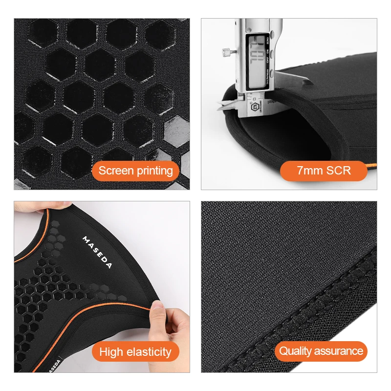 KS-2226# SCR SBR 5mm Or 7mm Weightlifting Knee Sleeve Anti-Slip Compression Powerlifting Neoprene Knee brace