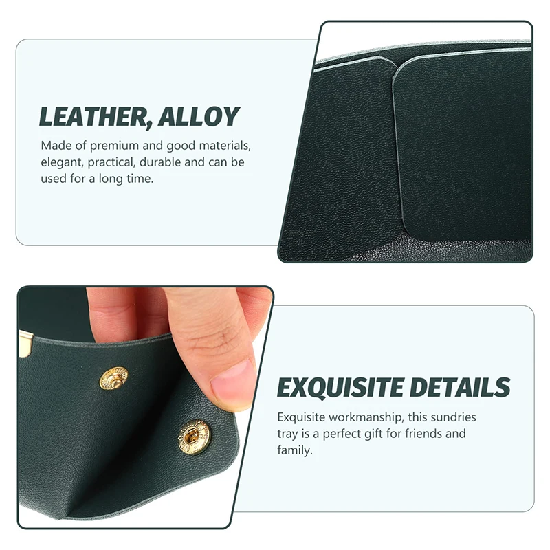 Custom Foldable Storage Bags Box Cosmetics Tray Organizer Luxury Leather Desktop Storage Basket Organizer for Home Decor