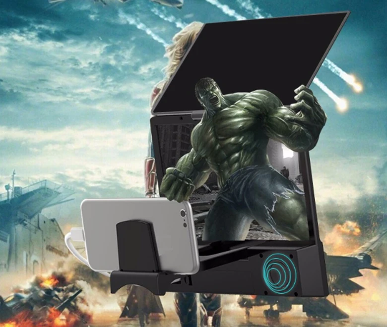 2019 new mobile phone magnifying screen with Bluetooth speaker for 3d phone enlarged mobile screen magnifier