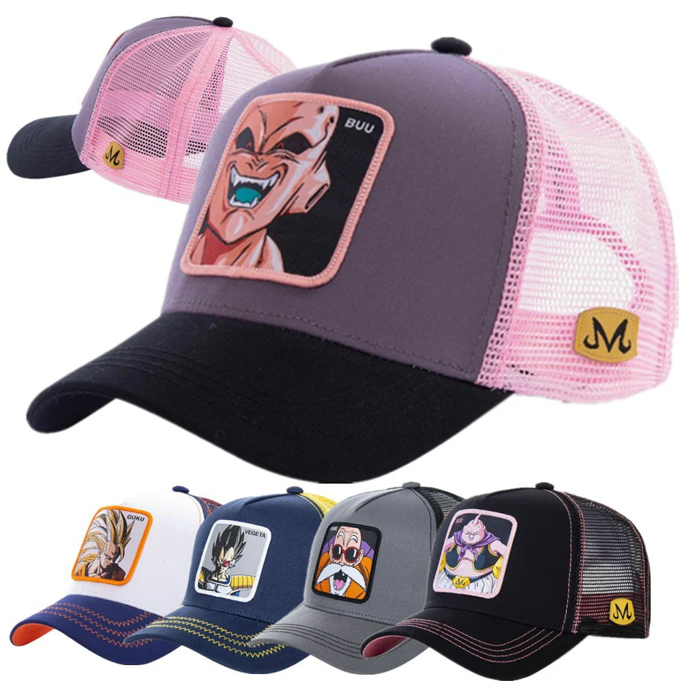Newest Anime Mesh Hat Hot Style Patch Trucker Hat Curved Brim Baseball Hat Gorras Casquette