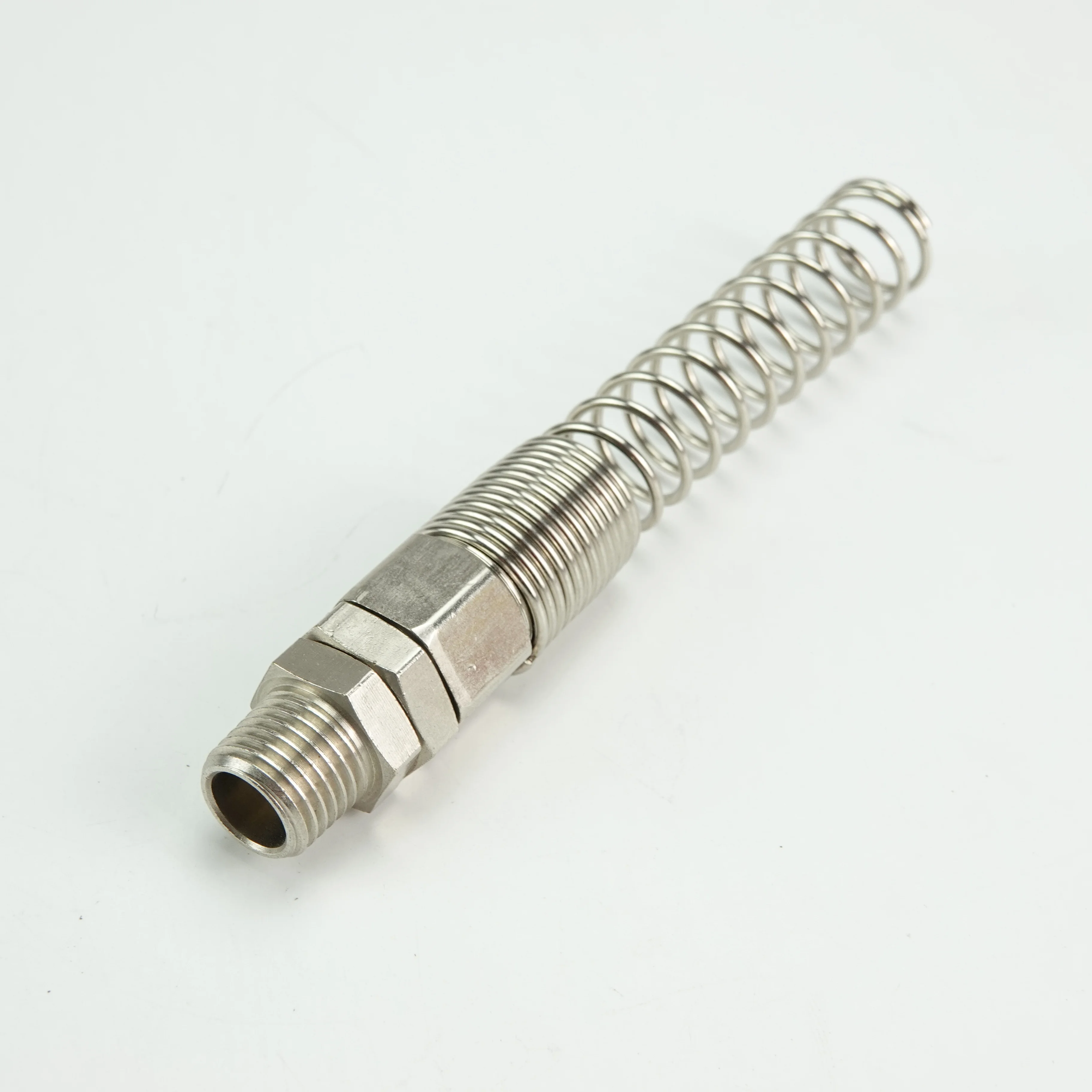 air swivel fittings rotating connector 360 degree brass with spring guard ball type for pu hose
