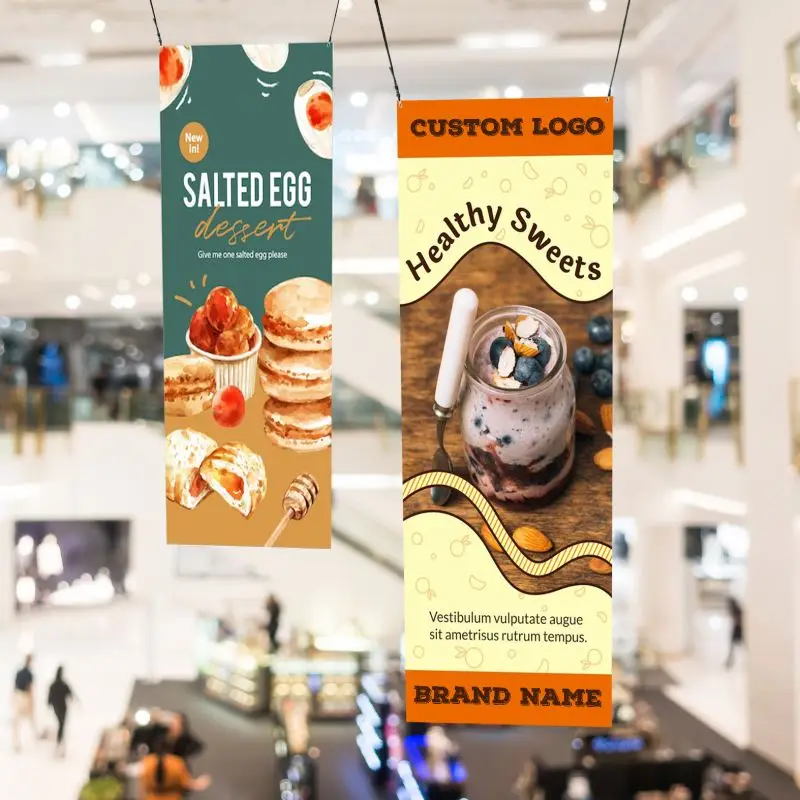 Custom Outdoor Large Wall Hanging Signs Promotional Advertising hanging banner for business