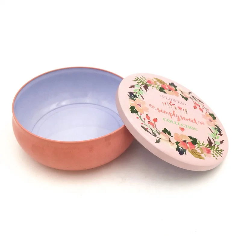whole sale customized empty bowl shaped vintage sweet tin box for collection