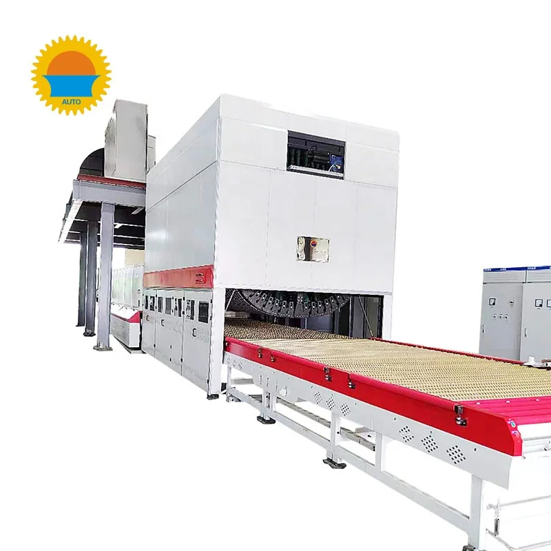 AOTU factory soft shaft forced convection bending tempering machine glass