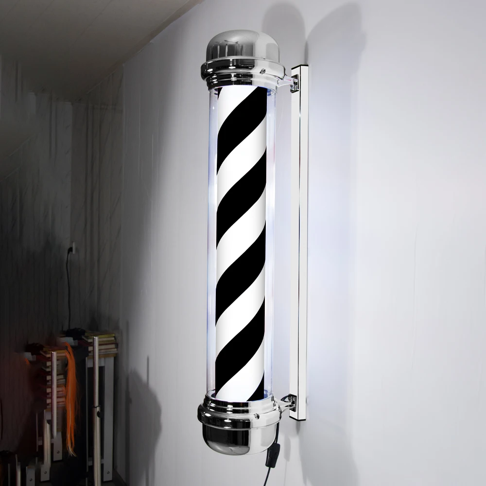 Hot sale turn light barber pole light lamp Salon shop sign pole LED outdoor Light Stripes Barbershop Hairdresser styling tools