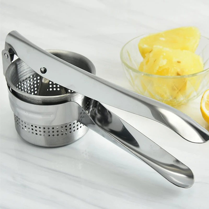 Big Tank 3 Colorful Peeler Kitchen Cooking Soft Silicone Handle Stainless Steel Potato Ricer With 3 Interchangeable Discs