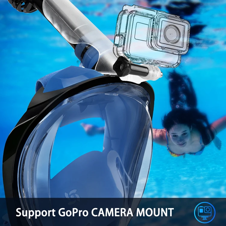 Заводская поставка, маска для подводного плавания на все лицо, легкое дыхание, маска для подводного плавания на все лицо, маска для подводного плавания на все лицо для детей и взрослых