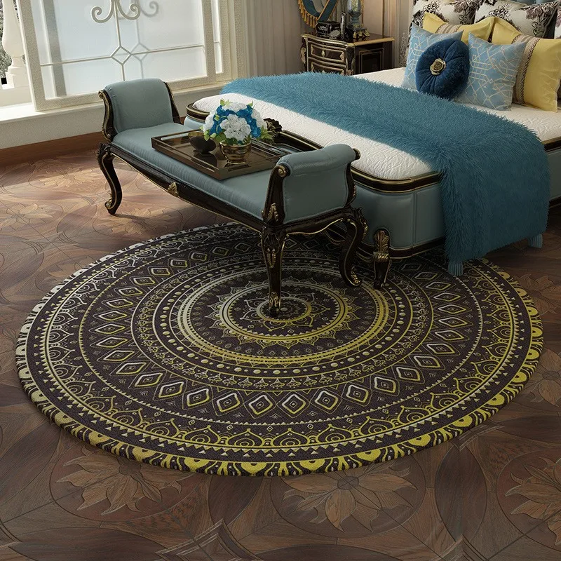 High Quality Bedroom Soft Area Persian Carpets Round Rug Turkish Carpet