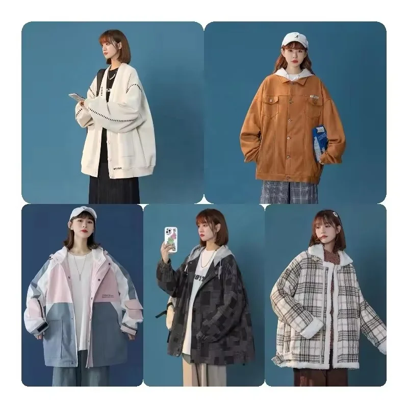 2024 Jean Jackets for Women Fashion Denim Jacket Western Oversized Shacket Jacket Button Up with Pockets