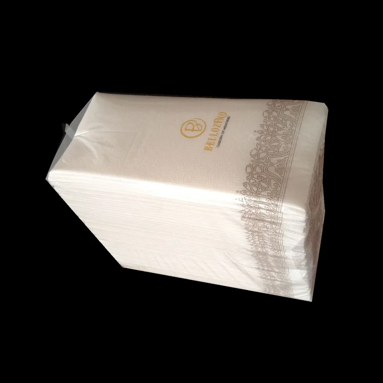 
Printed tissue luxury white airlaid linen feel paper napkin for table displace wedding dinner for restaurant 