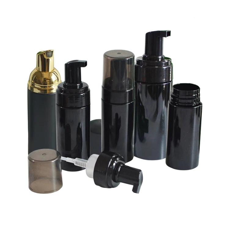 PET Rose Gold Cosmetic Soap Cleanser Dispenser White Foam Pump Bottle