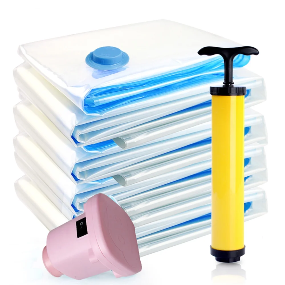 Вакуумный компрессионный пакет для хранения ПЭТ полиэтиленовый пластиковый на молнии экономии места вакуумный дорожный