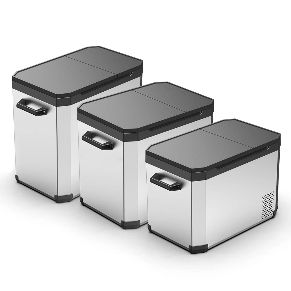 Alpicool AD Series Portable Camping Freezer 12V AC DC Dual Use Cooler Dual Zone Electric Fridge Outdoor Car Refrigerator