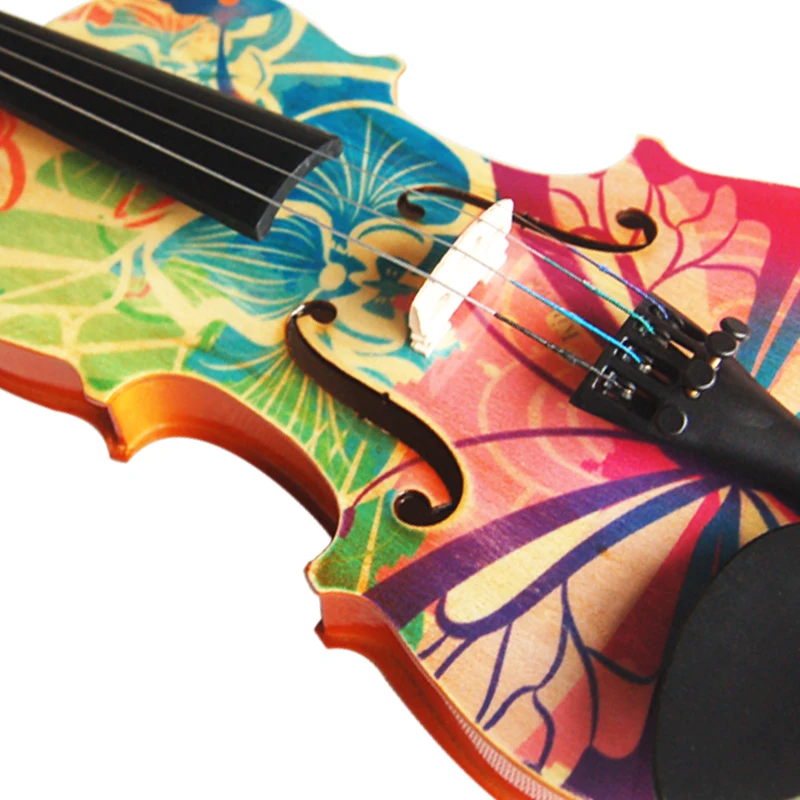 Kinglos design colorful student stand  bow horse hair factory price  4/4 for sales violin