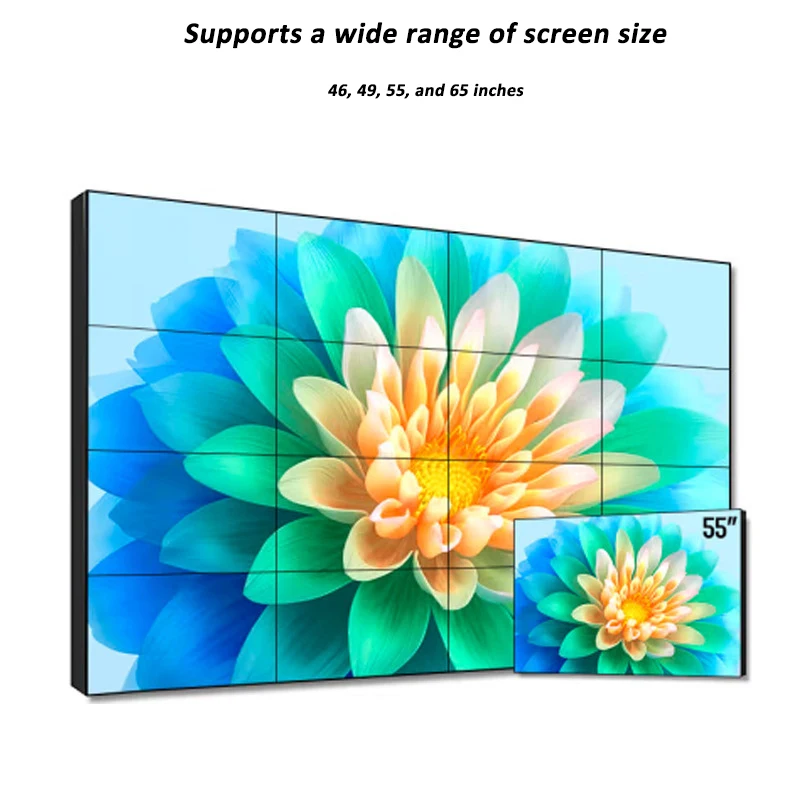 4K Videowall Monitor 55 Inch Price 2X2 Controller TV Panel Indoor Lcd Digital Signage Advertise Display Splice Screen Video Wall