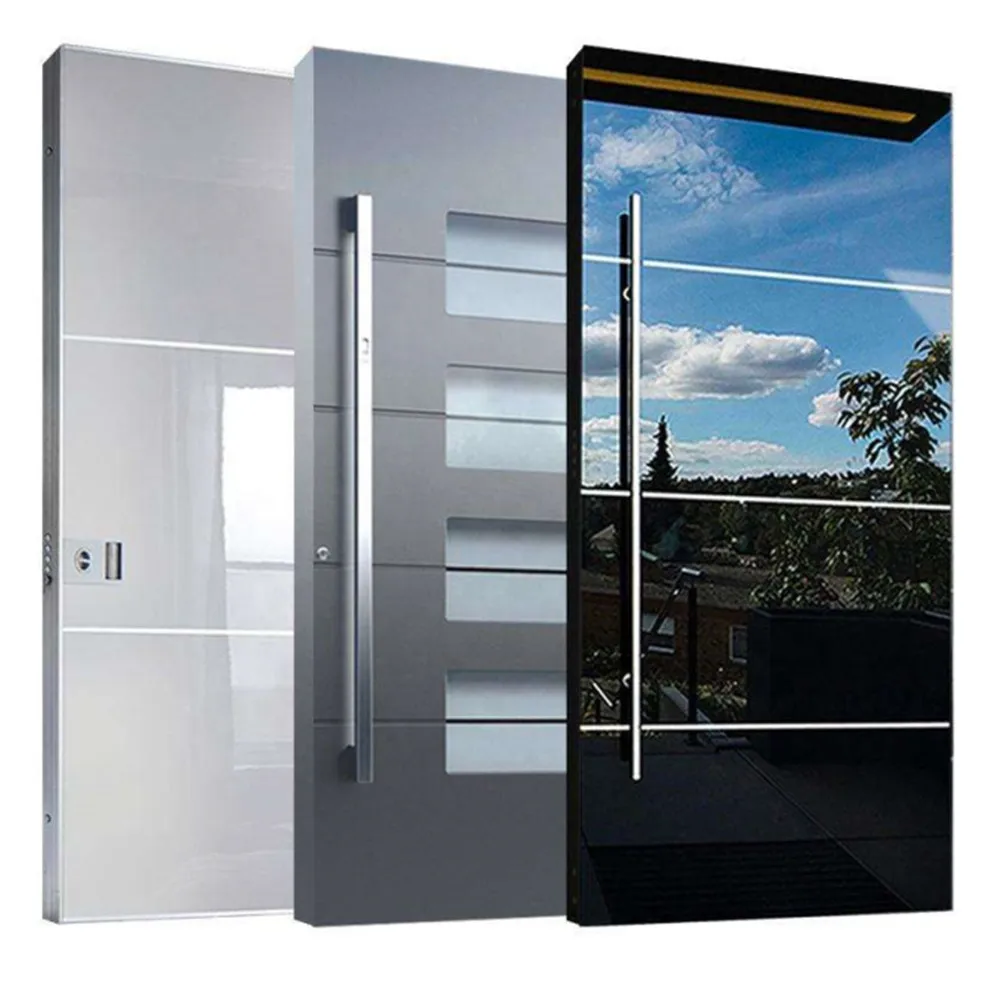 Modern custom High-Grade Fiber Glass Entry Door Exterior Security Stainless Steel Entrance Doors For Home