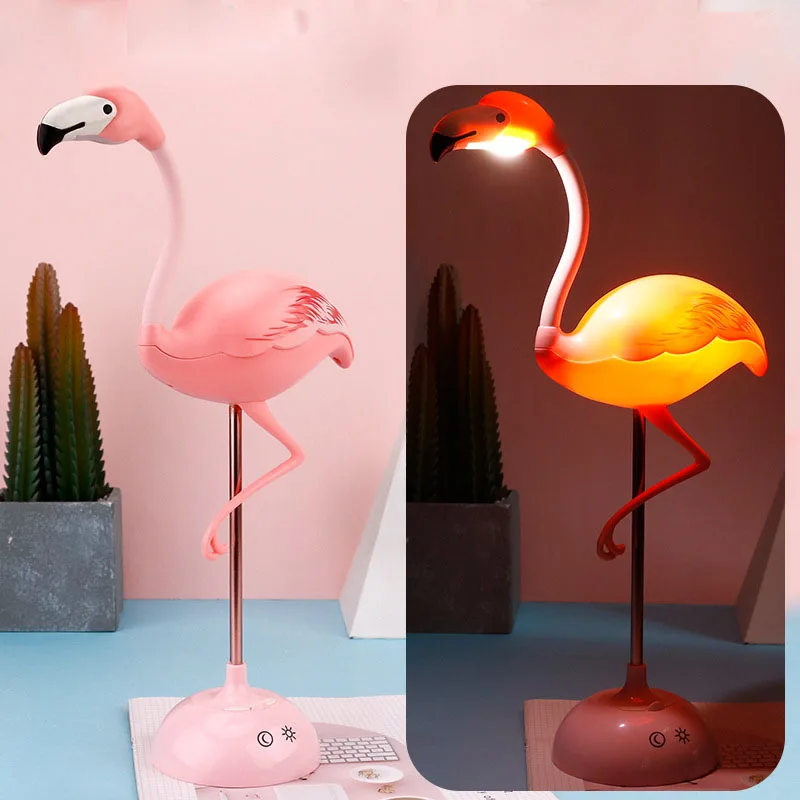 creativity lovely warm and romantic sleeping study flamingos multi-function lighting led night light table lamps