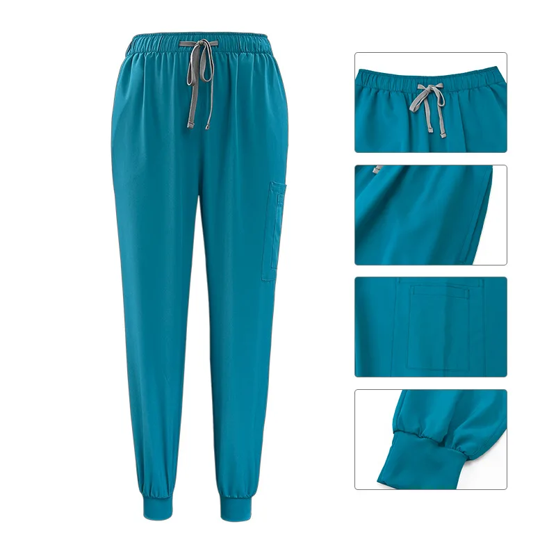 42162 Hospital joggar button jacket work pant work clothes work wear pant suit for arab women