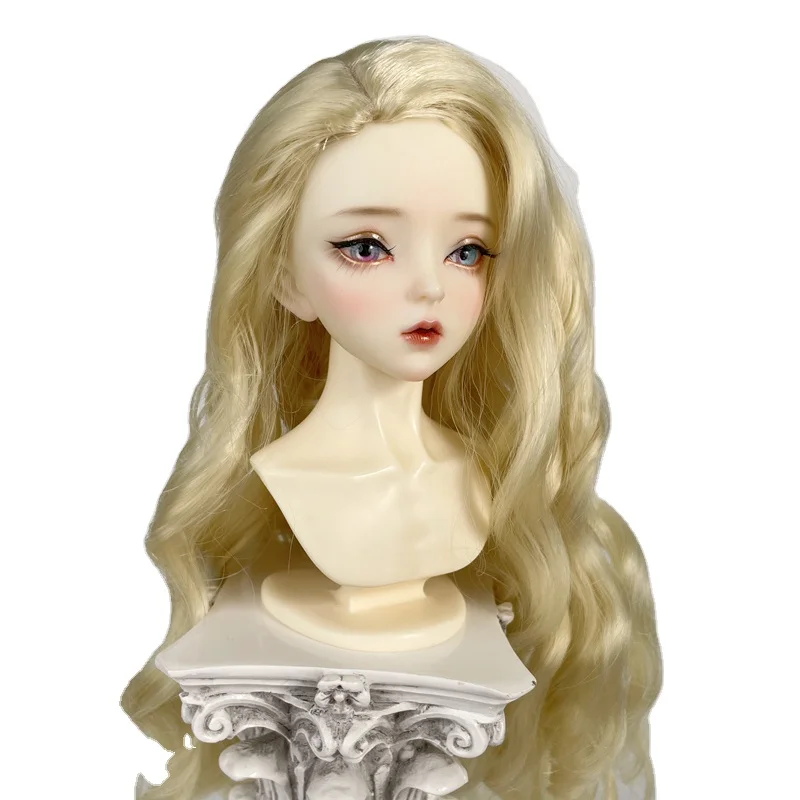 Long Curly Colored Kanekalon Synthetic Material Doll Wigs for 1/3 BJD Doll 24 Inch Doll