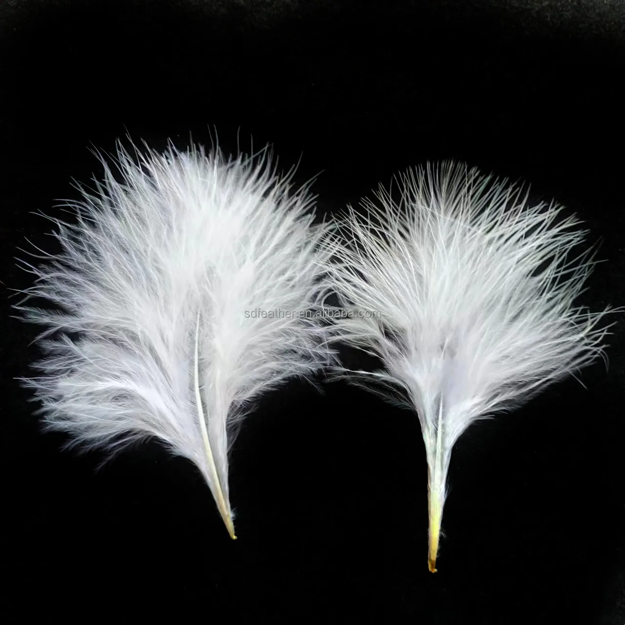 Turkey feathers 4-5' Bleached white Turkey fluffy marabou feathers  loose feather for dress costumes crafts decor  fly fishing