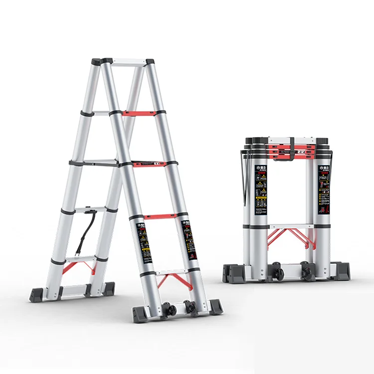 Aluminum household ladder Multi-functional Portable Household 4 foot ladder herringbone folding ladder