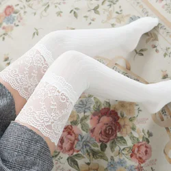 OEM Wholesale Warrm America Custom Label Fashion Creative Non-slip Over Knee  Women Lace Stockings