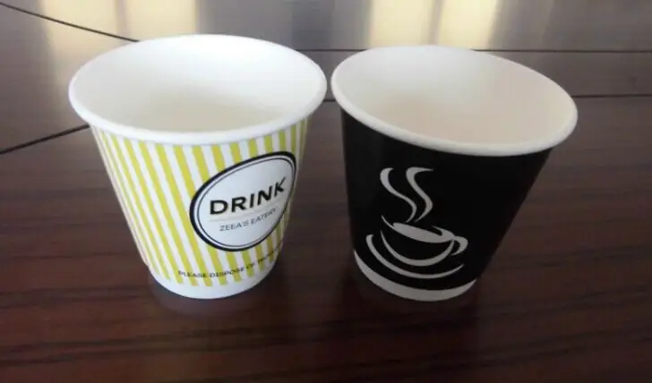 Direct Chinese Factory Single Wall Disposable Recyclable Small Disposable Coffee Paper Cups with Customized Logo Color Size