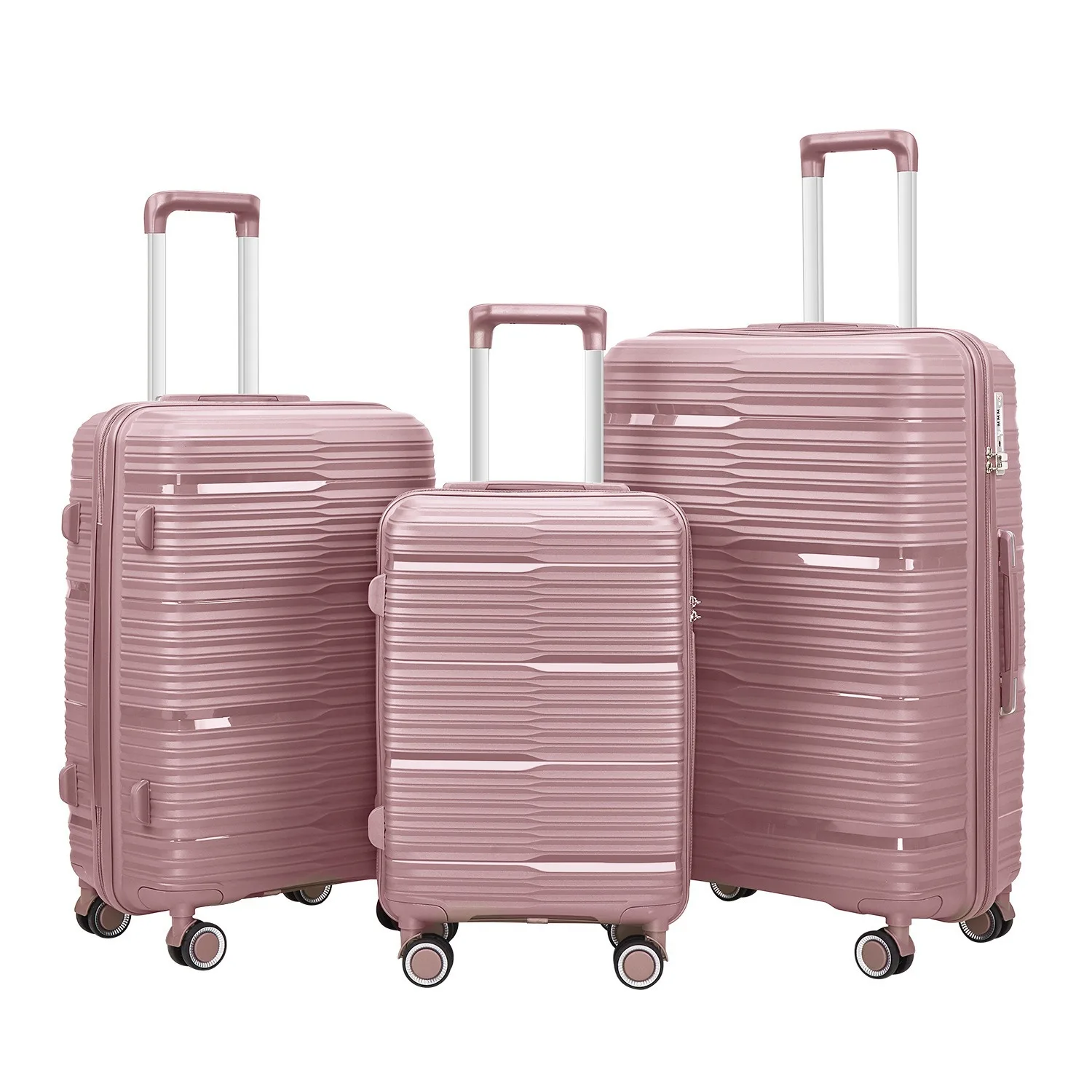 Customized Traveling Luggage Foreign trade PP Carry On Luggage Set Unisex 14 20 24 28 Inch Universal Wheel Trolley Luggage Sets