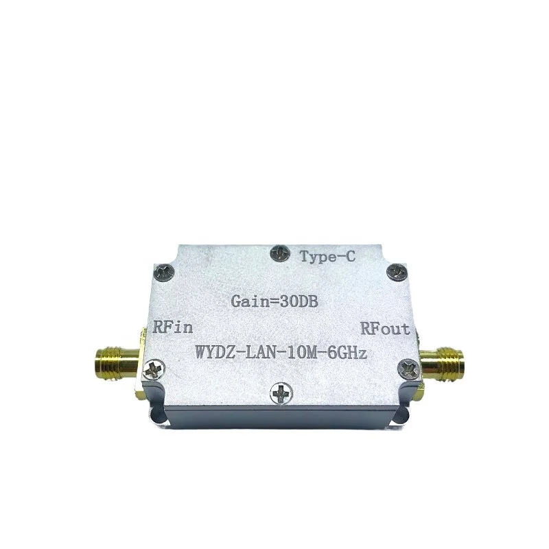 High Flatness Amplifier 10M-6GHz Gain RF Signal Driving or Receiving Front End 20/30/40DB