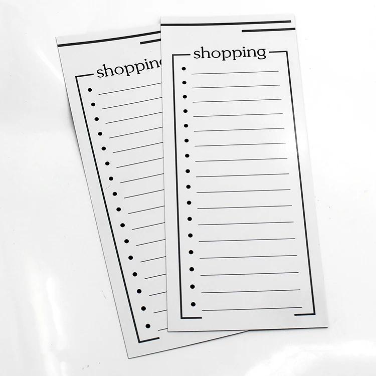 Hot Sale Magnetic Dry Erase White Board Fridge Calendar Custom Stationery Writable Fridge Magnet To Do Shopping Planner List