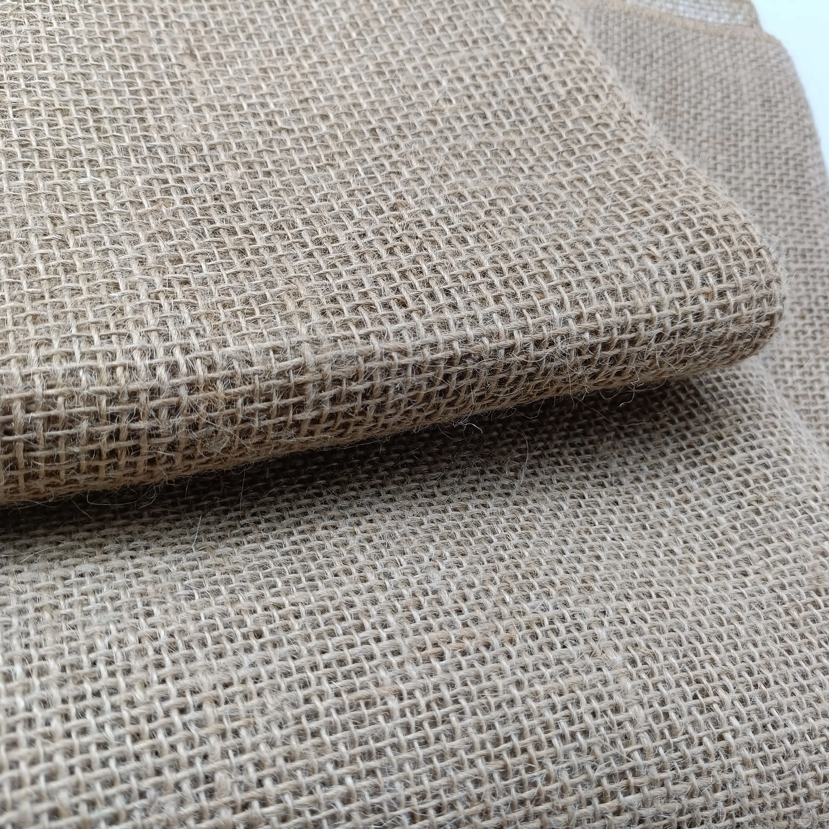 Custom Natural Hemp Burlap Cloth Roll Heatproof Gunny Fabric Burlap Fabric