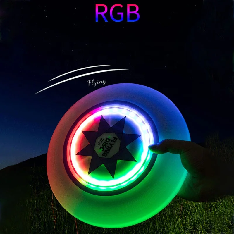 Rechargeable Flying Disc Type-c interface Led Flying Disc toy 8 lighting modes Led Outdoor Sports Frisbeed