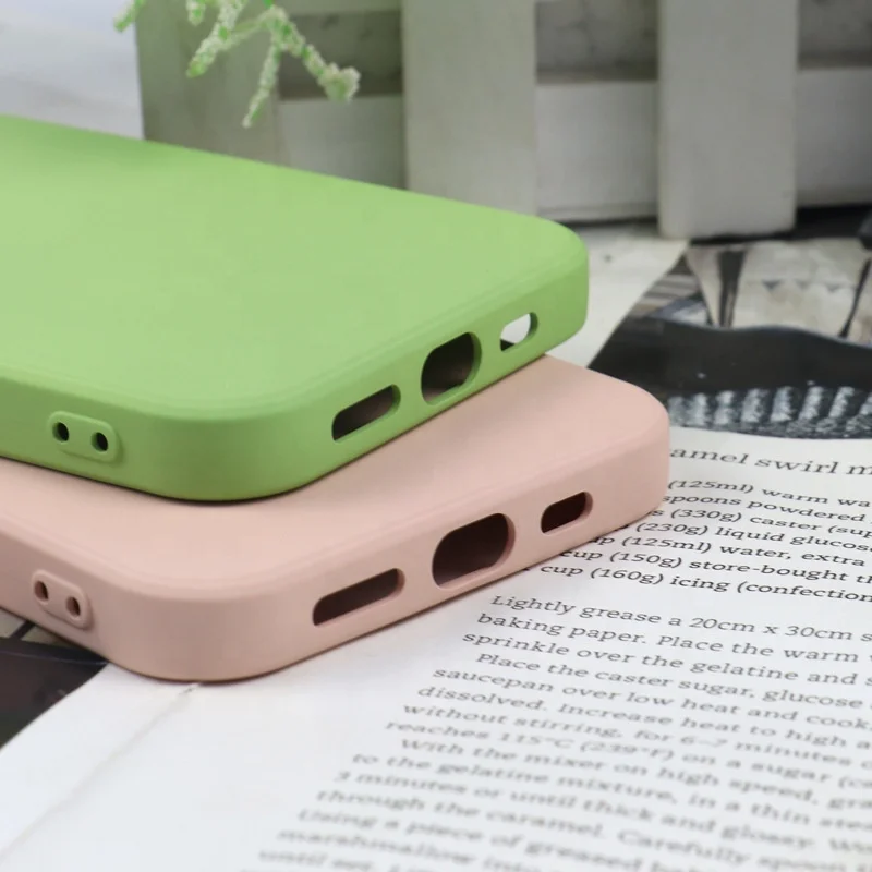 Newest Silicon Case for iphone 13 13 Pro 12 Pro Max 13 Mini Cover with Microfiber Lining